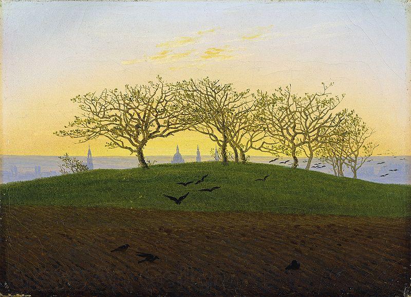 Caspar David Friedrich Hill and Ploughed Field near Dresden Norge oil painting art